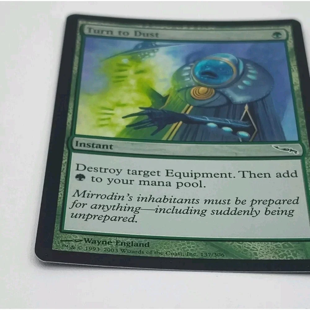 MTG FOIL Turn to Dust CARD Mirrodin INSTANT Forest MAGIC TH GATHERING BG.1WA2025